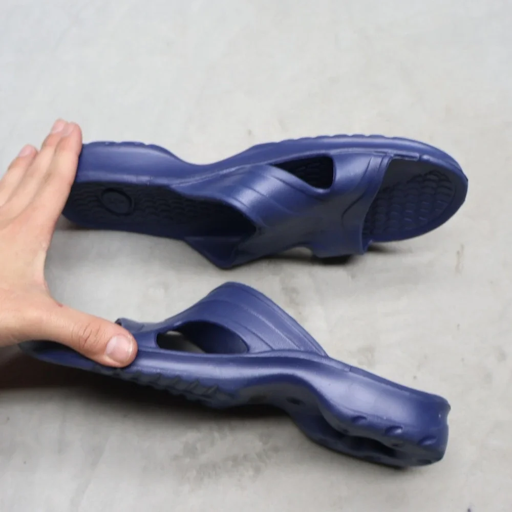 Athletic Works Mens 10M Sandals‎ Blue McFadden Slide Synthetic Comfort Beach